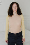 BASERANGE Long-sleeved patchwork top T-shirt series Portugal BAS-TOGN-CG-SP24-FENTUO Pink camel